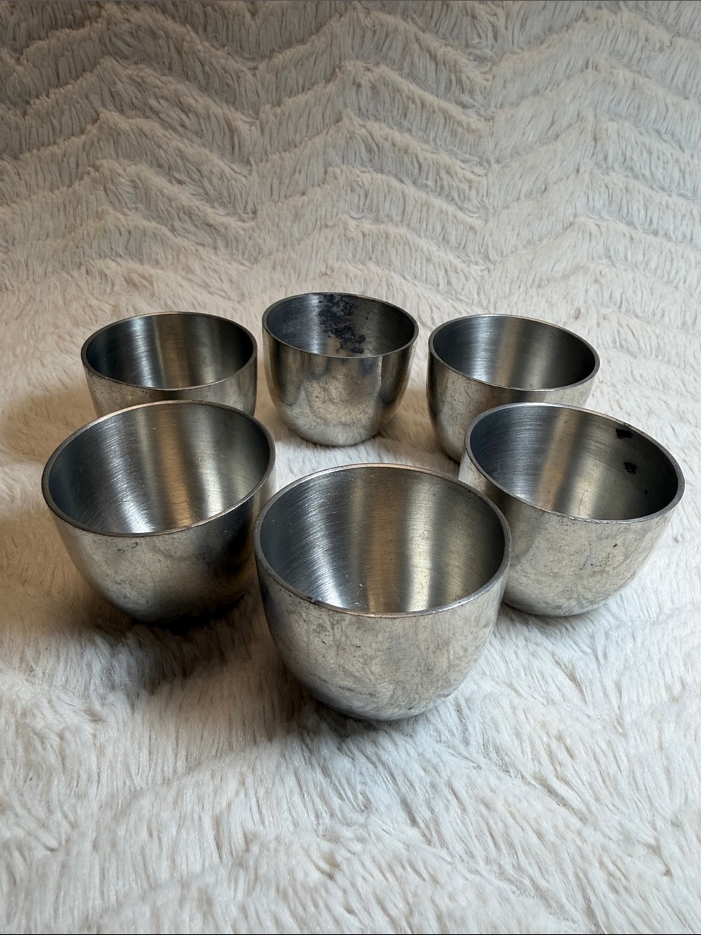 Vintage Stieff Pewter P-33 Mini Jefferson Cups - Set of 6